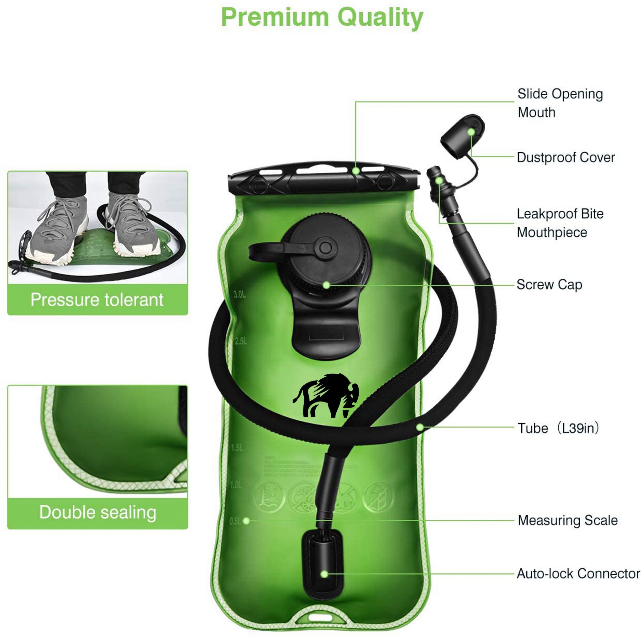 3L Hydration Water Bladder For Backpack AKEK Outdoors